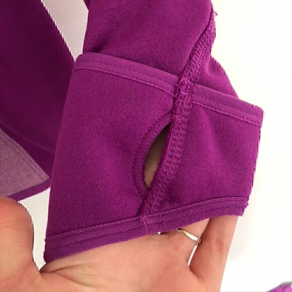 NIKE RUNNING Therma Fit Purple Colorblock Fleece Line Full Zip Sweatshirt Jacket - Picture 8 of 11